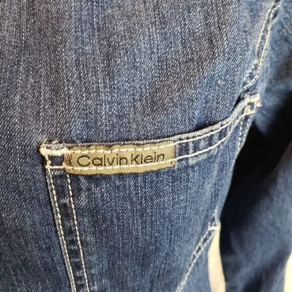 Calvin Klein Jeans Blue Denim Midi Dress - Picture 4 of 10